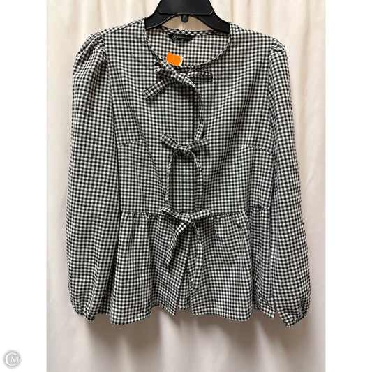 Top Long Sleeve By Clothes Mentor In Black & White, Size: M