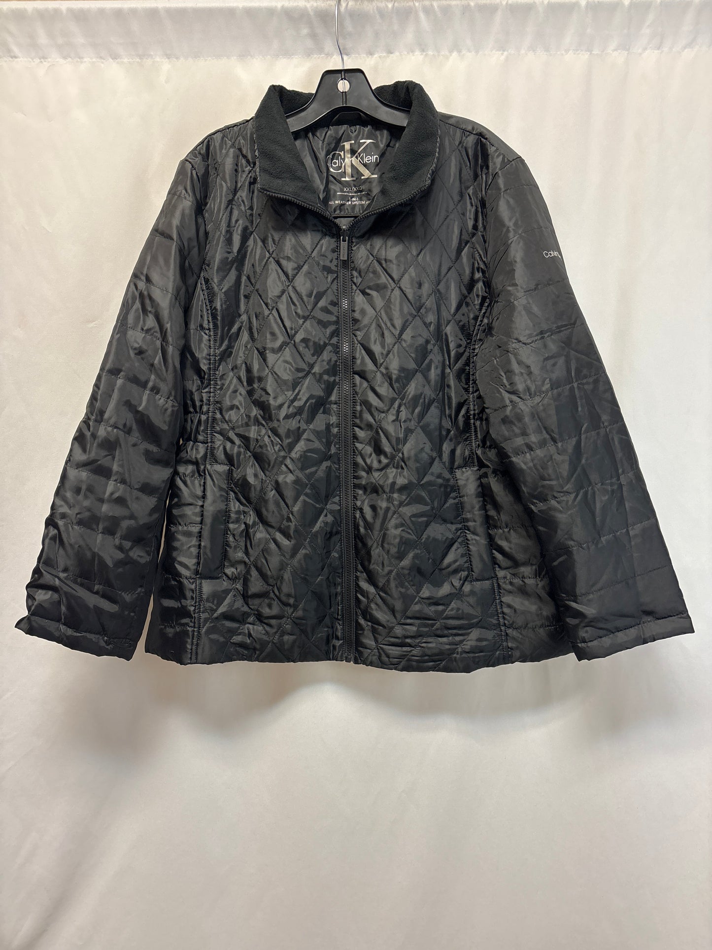 Coat Puffer & Quilted By Calvin Klein In Black, Size: Xxl