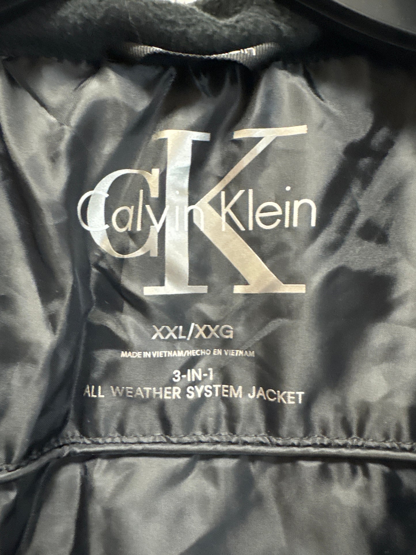 Coat Puffer & Quilted By Calvin Klein In Black, Size: Xxl