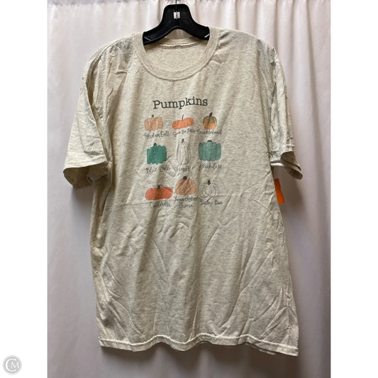 Top Short Sleeve By Cmf In Cream, Size: L