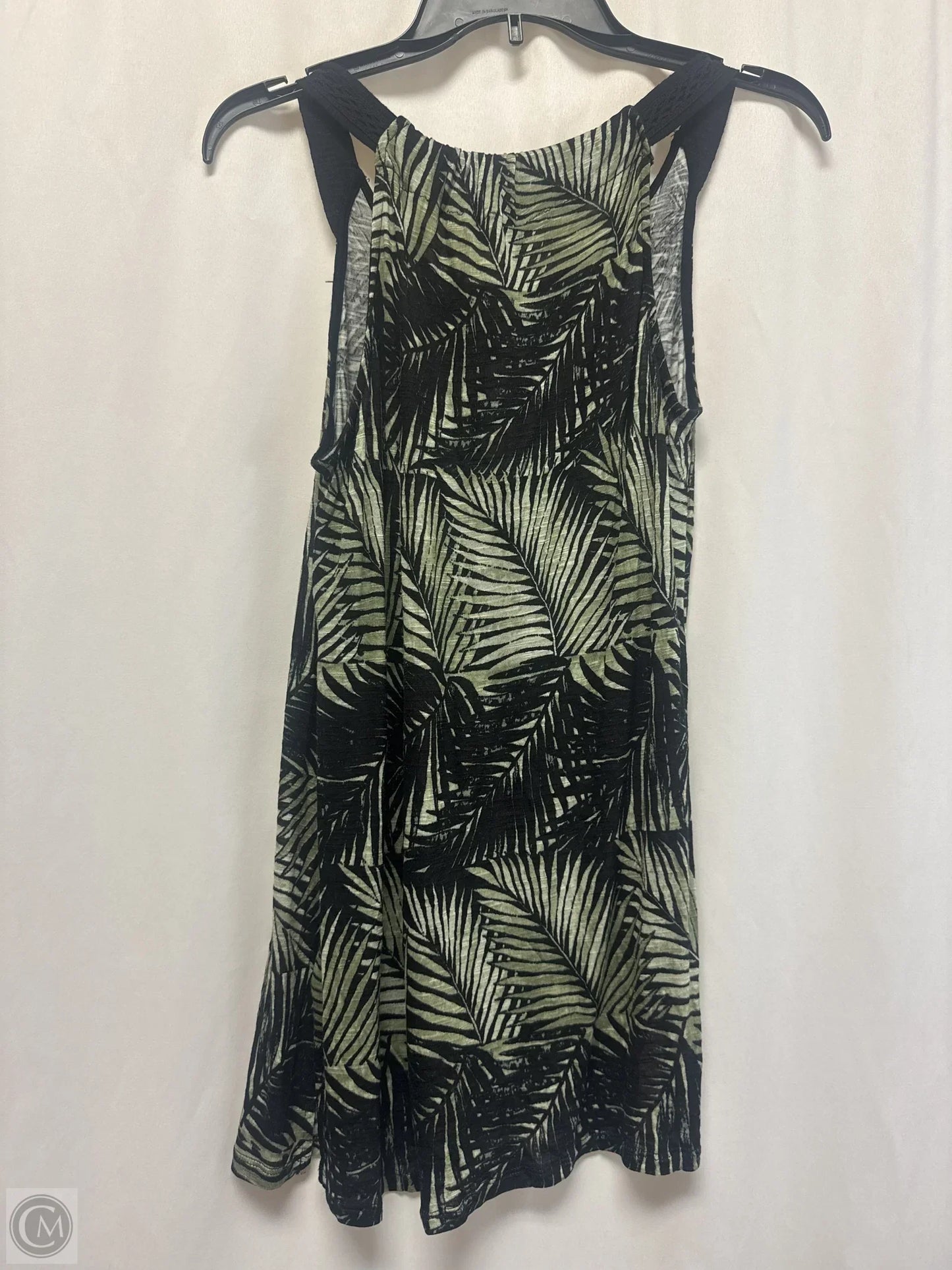 Top Sleeveless By Cable And Gauge In Black & Green, Size: M