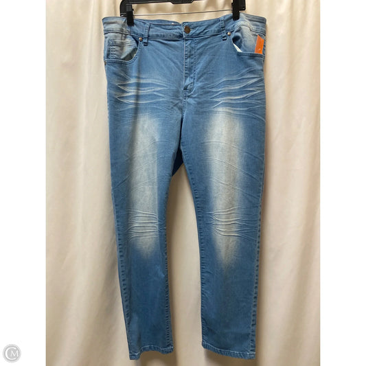 Jeans Straight By Cmf In Blue Denim, Size: 18