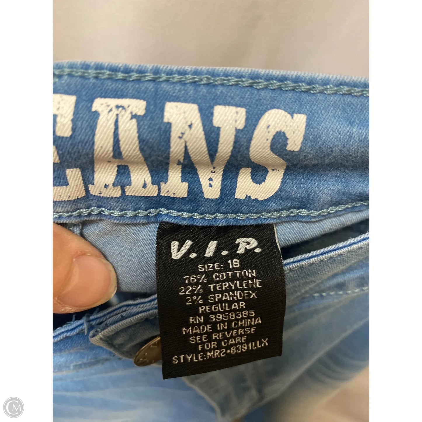 Jeans Straight By Cmf In Blue Denim, Size: 18