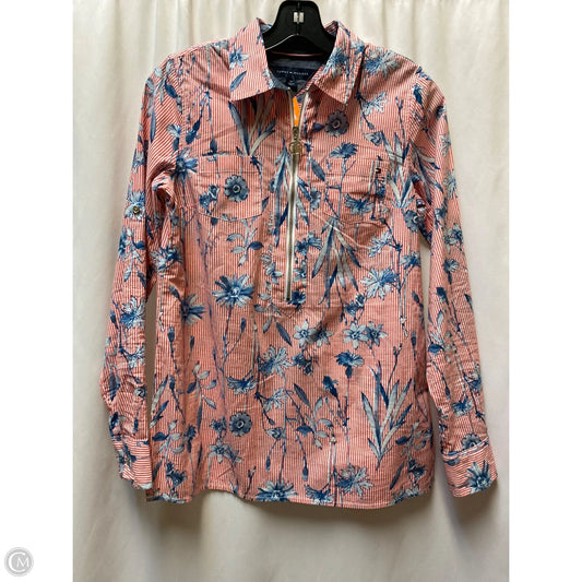 Top Long Sleeve By Tommy Hilfiger In Red, Size: S