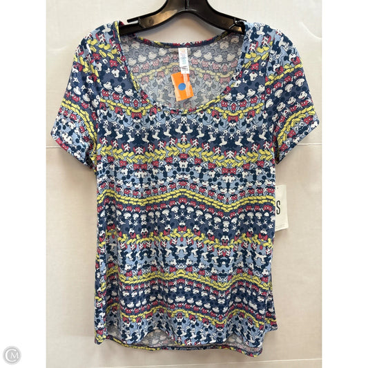 Top Short Sleeve By Lularoe In Blue, Size: S