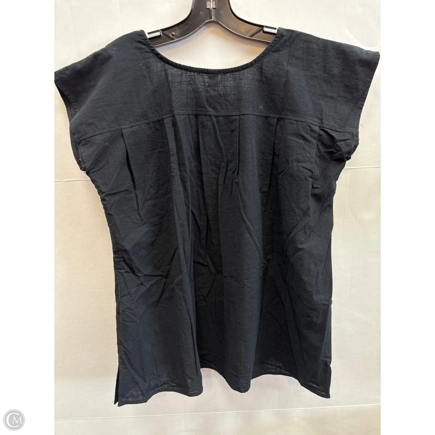 Top Short Sleeve By Cmf In Black, Size: S