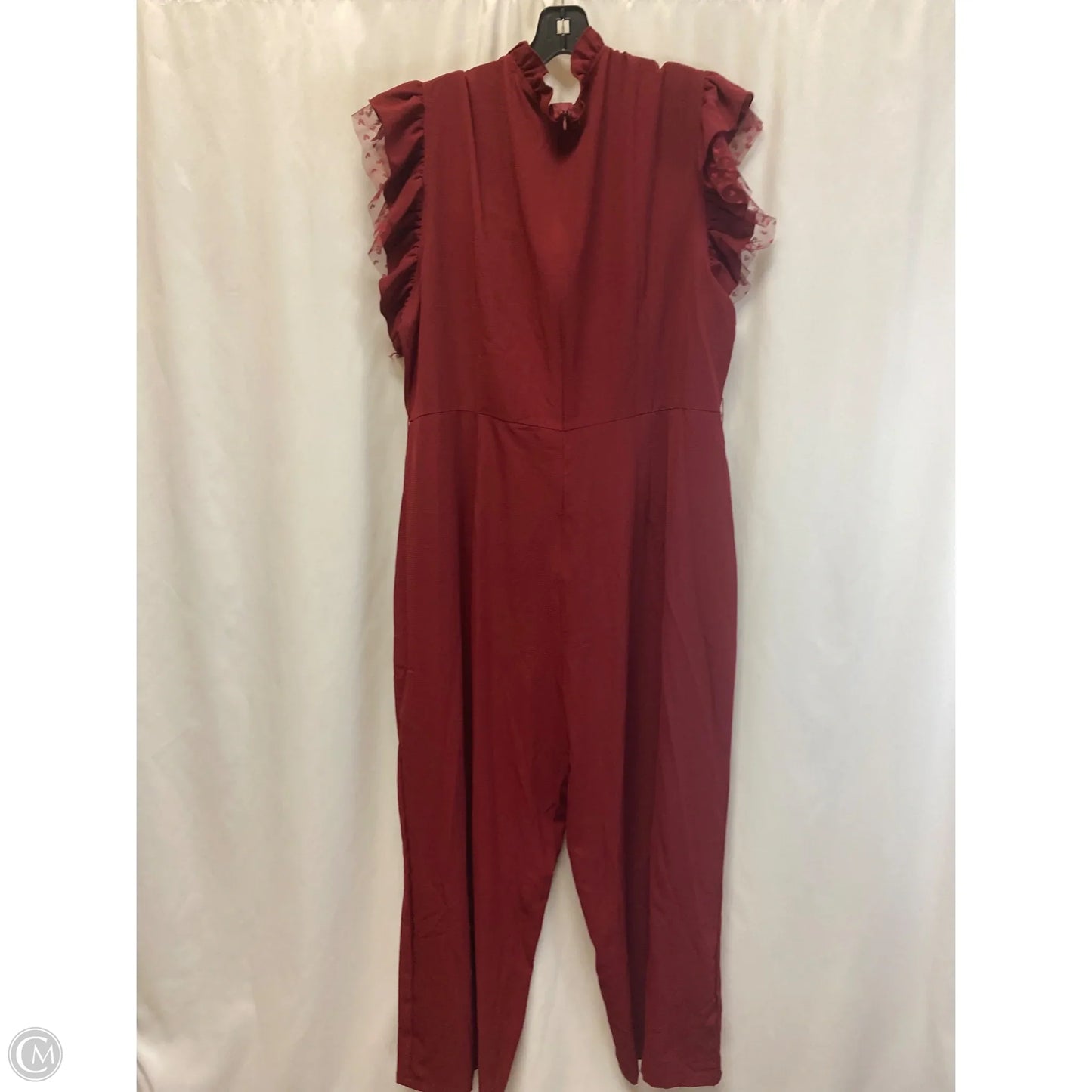 Jumpsuit By Shein In Maroon, Size: 3x