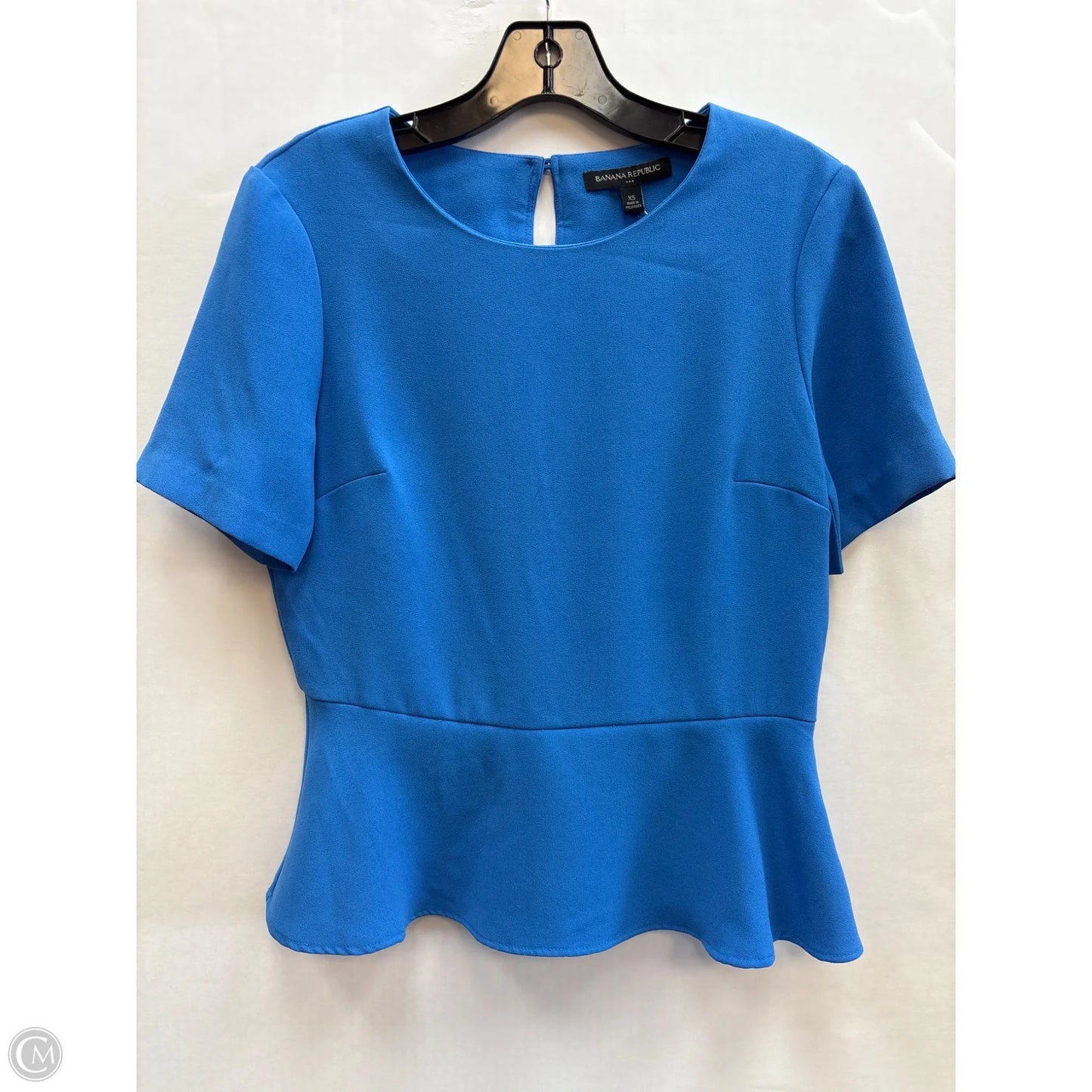 Top Short Sleeve By Banana Republic In Blue, Size: Xs