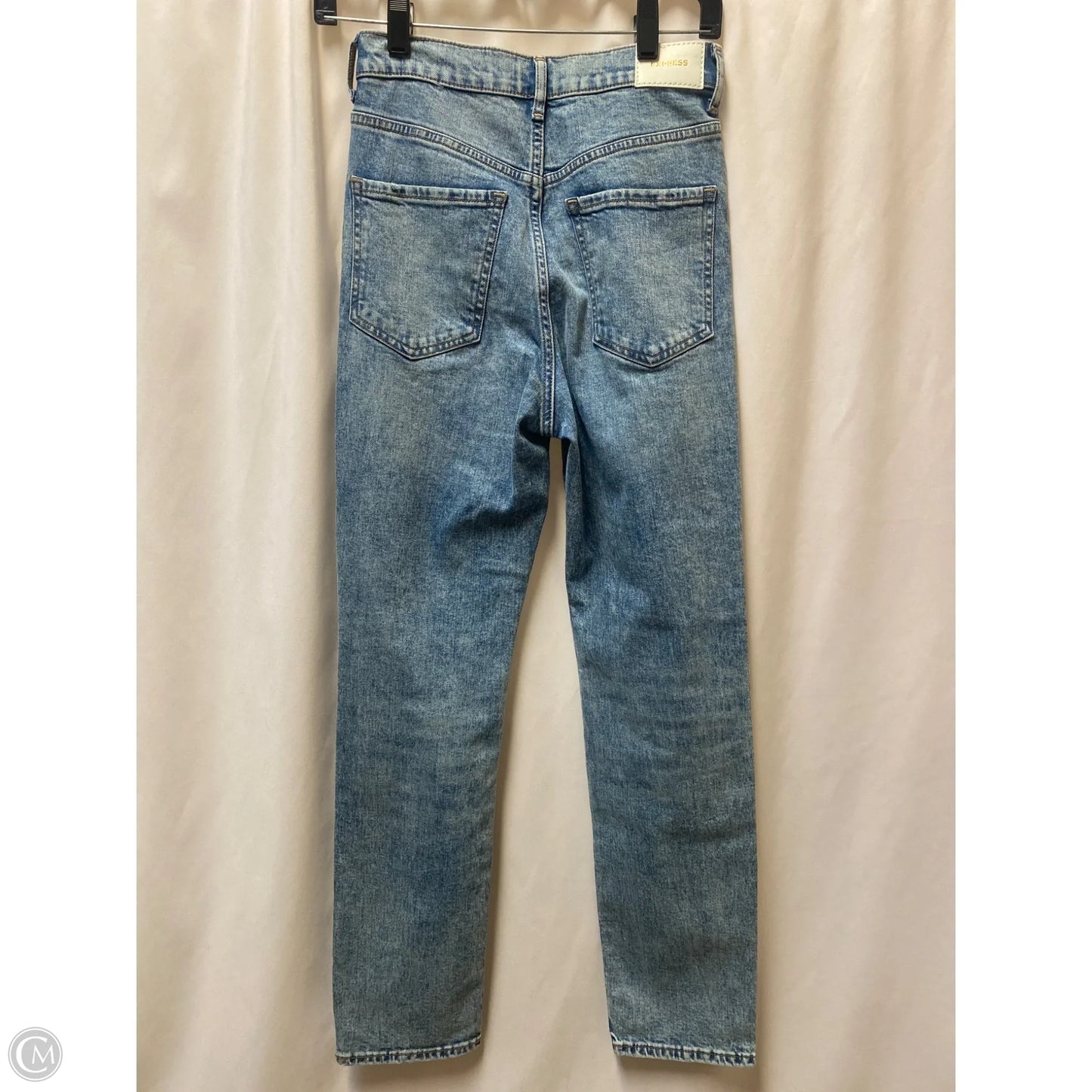 Jeans Straight By Express In Blue Denim, Size: 0