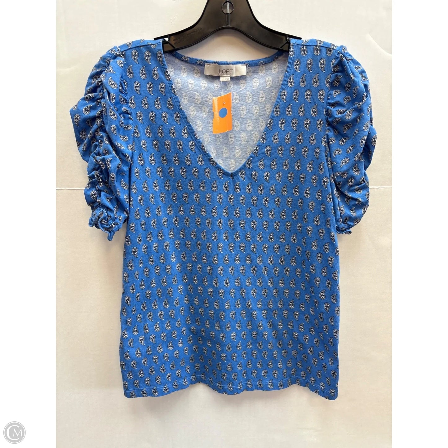Top Short Sleeve By Loft In Blue, Size: Xs