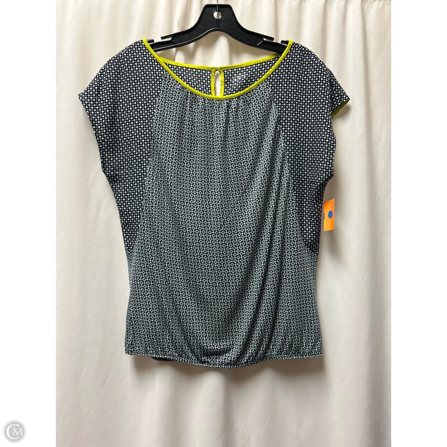 Top Short Sleeve By Loft In Navy, Size: M