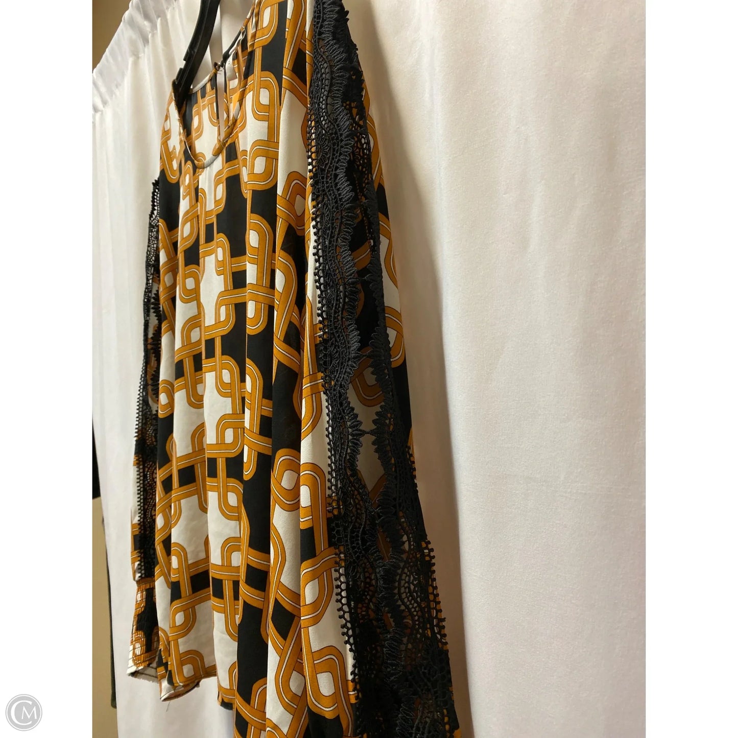 Top Long Sleeve By Cato In Brown, Size: 4x