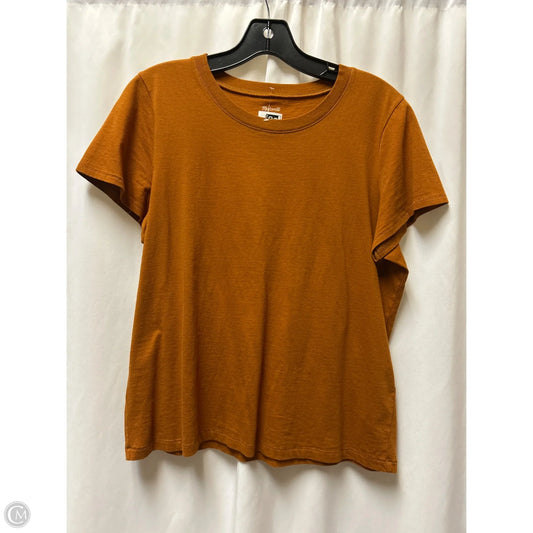 Top Short Sleeve By Madewell In Brown, Size: M