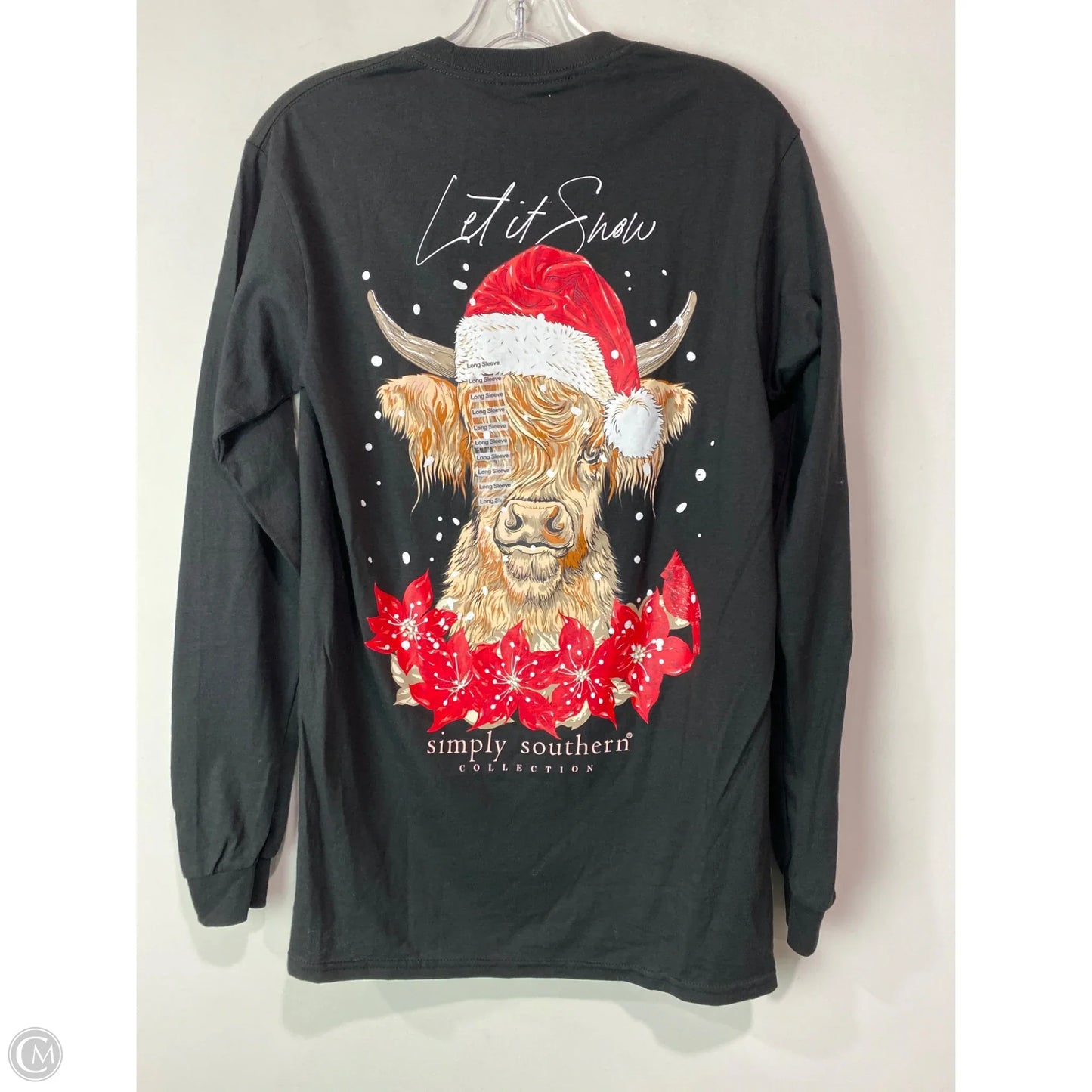 Top Long Sleeve By Simply Southern In Black, Size: S