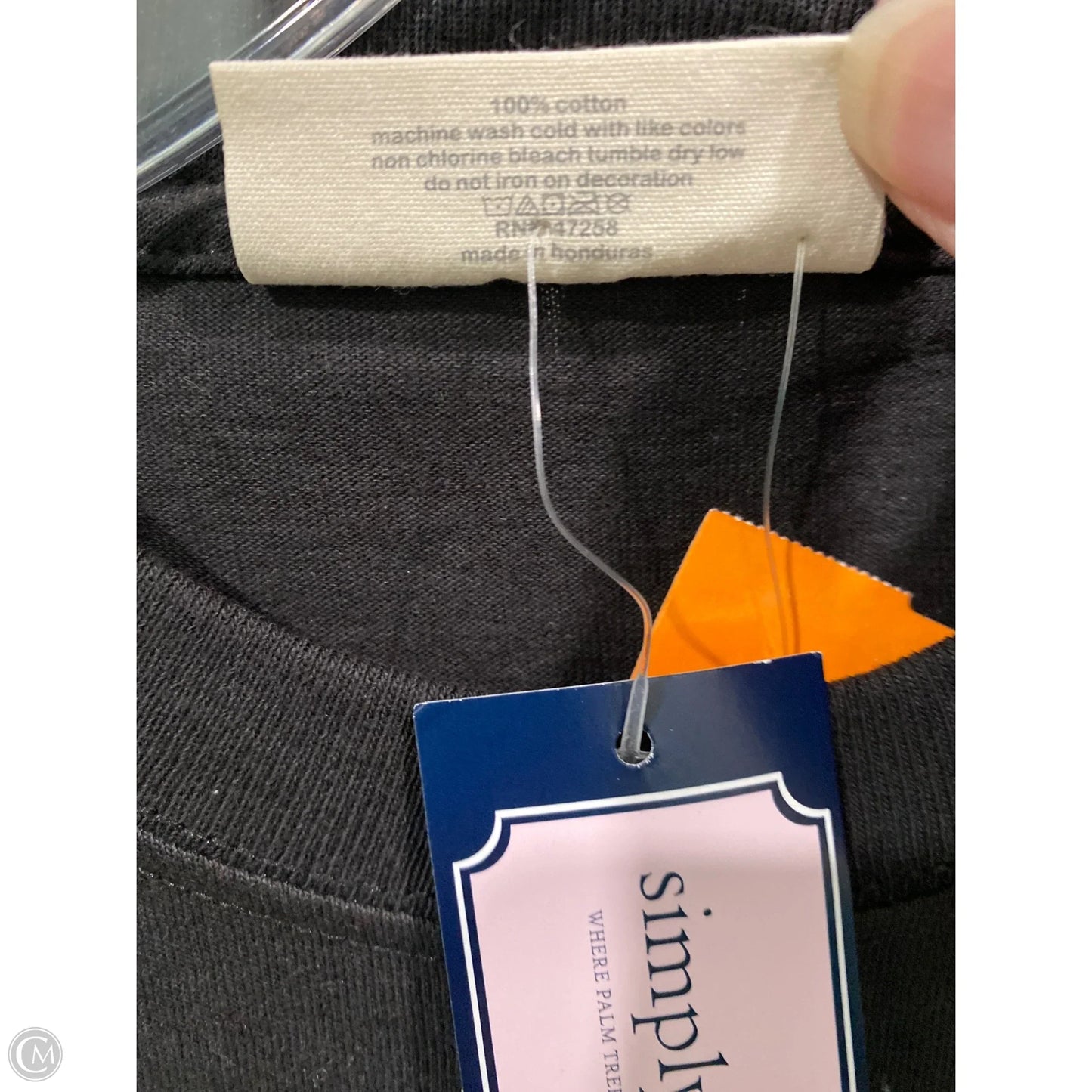 Top Long Sleeve By Simply Southern In Black, Size: S