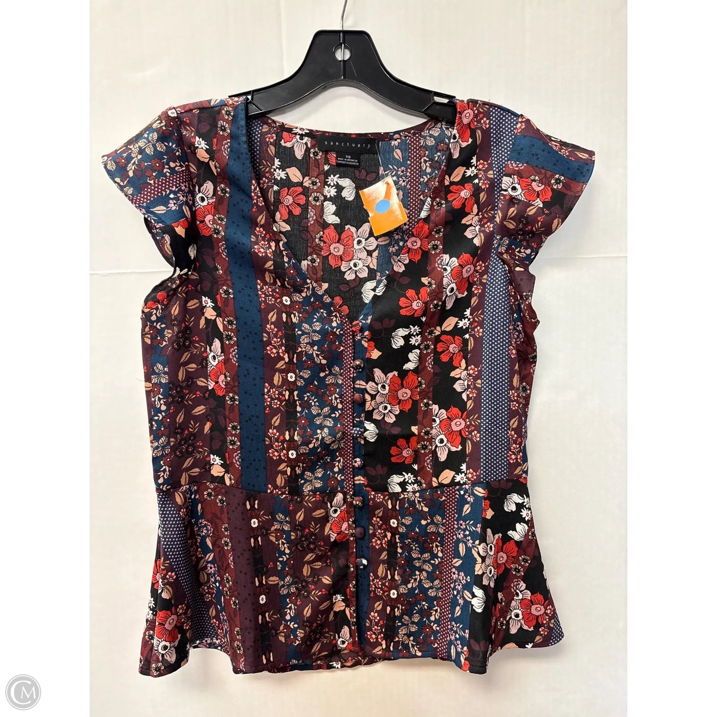 Top Short Sleeve By Sanctuary In Maroon, Size: Xs
