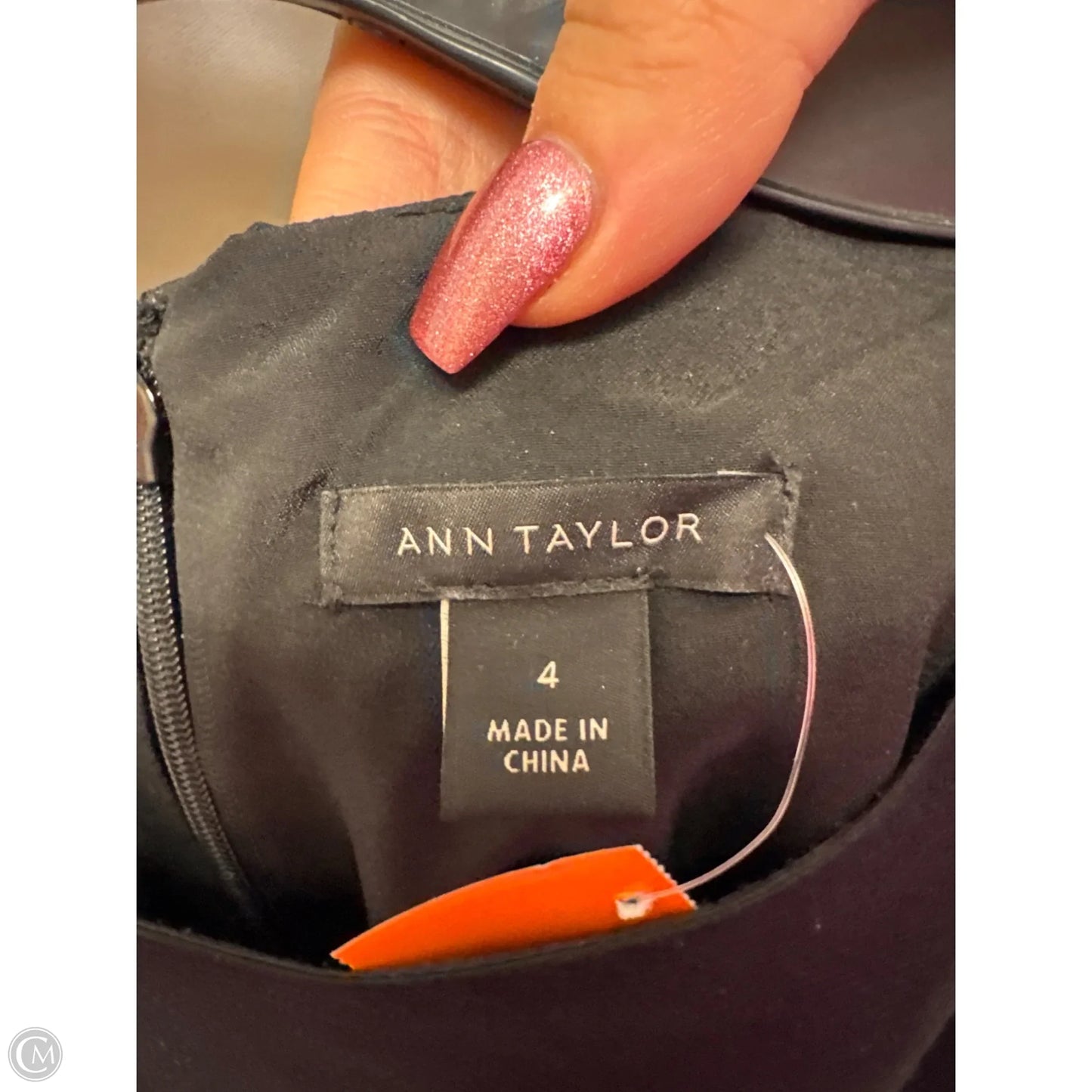 Dress Casual Midi By Ann Taylor In Black, Size: S