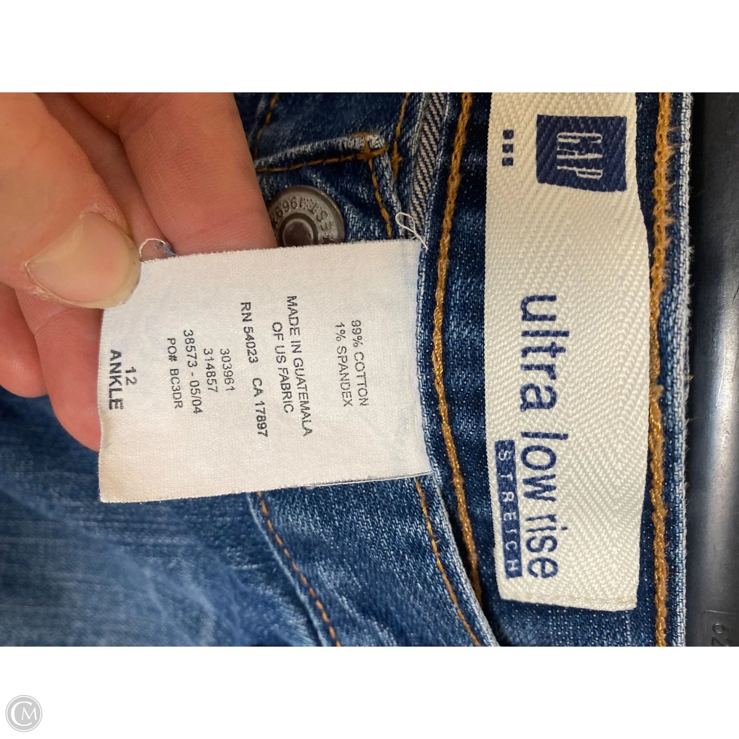 Jeans Boot Cut By Gap In Blue Denim, Size: 12