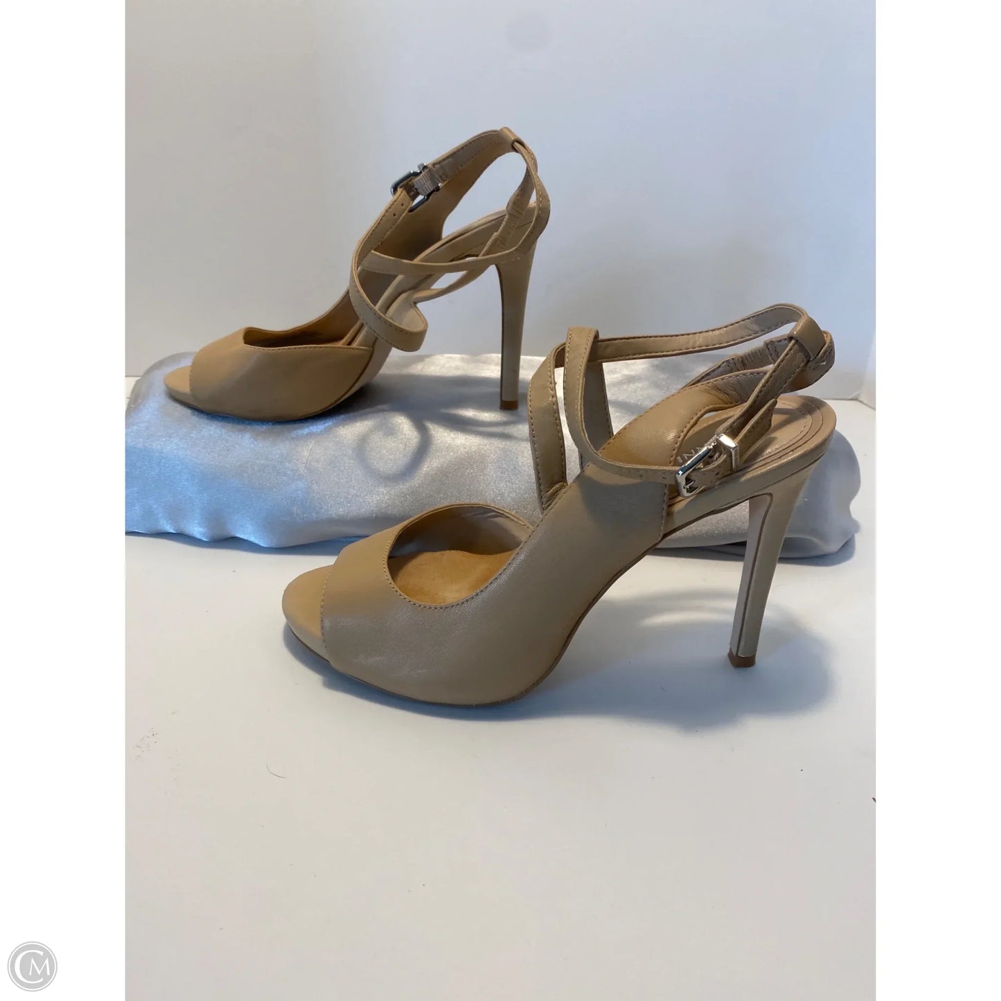Sandals Heels Stiletto By Gianni Bini In Beige, Size: 8
