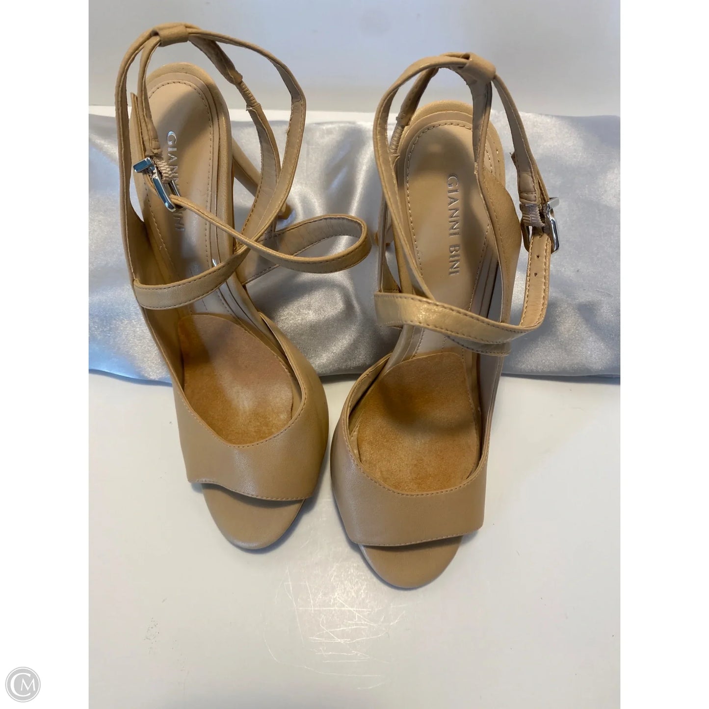 Sandals Heels Stiletto By Gianni Bini In Beige, Size: 8