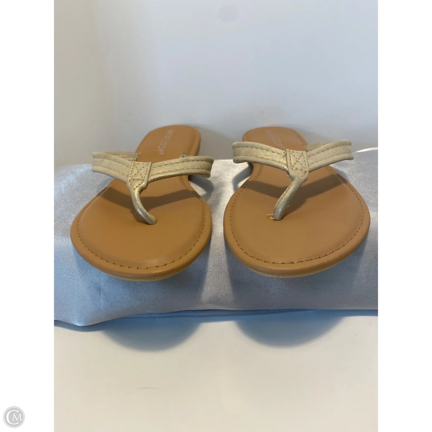 Sandals Flip Flops By Cmf In Gold, Size: 7