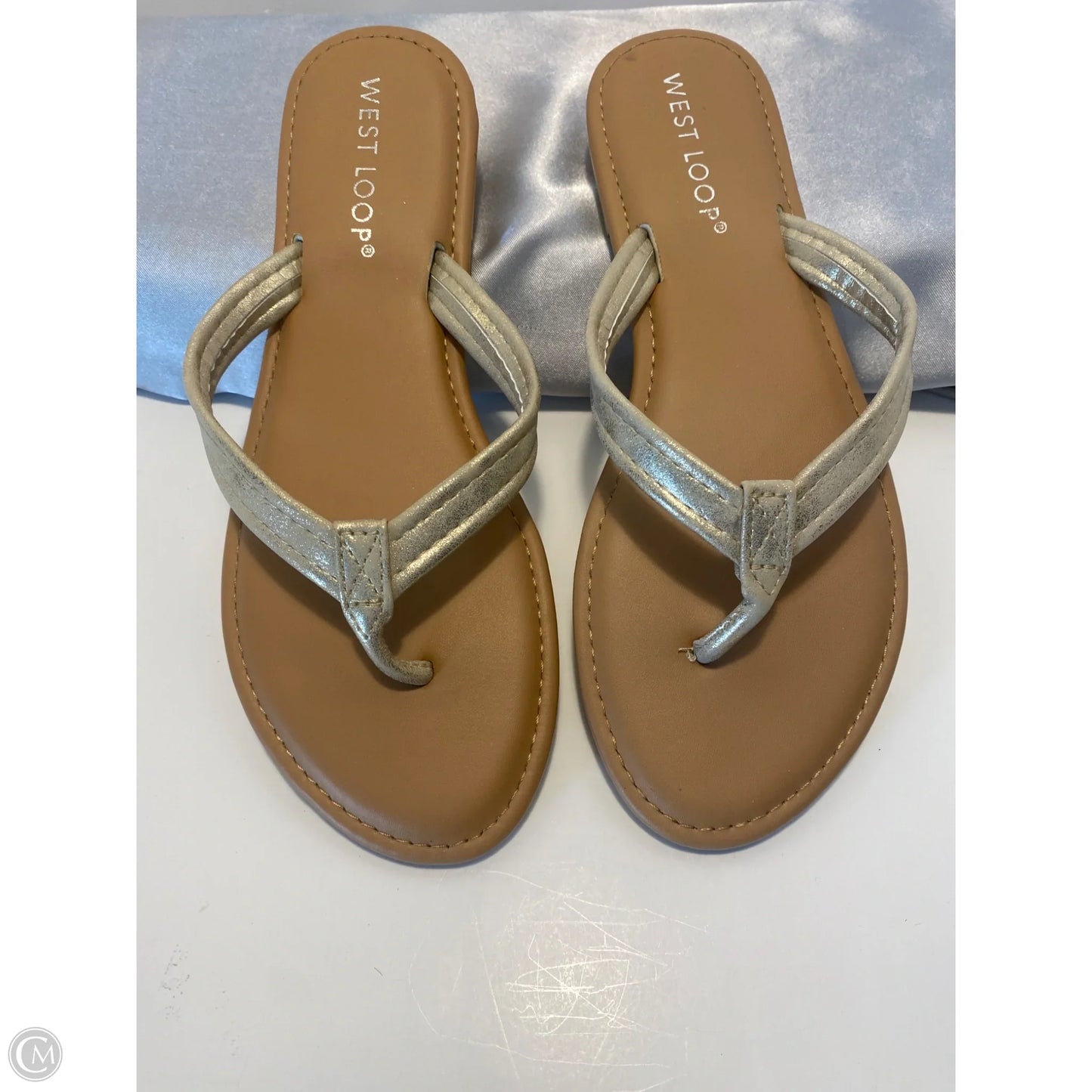 Sandals Flip Flops By Cmf In Gold, Size: 7