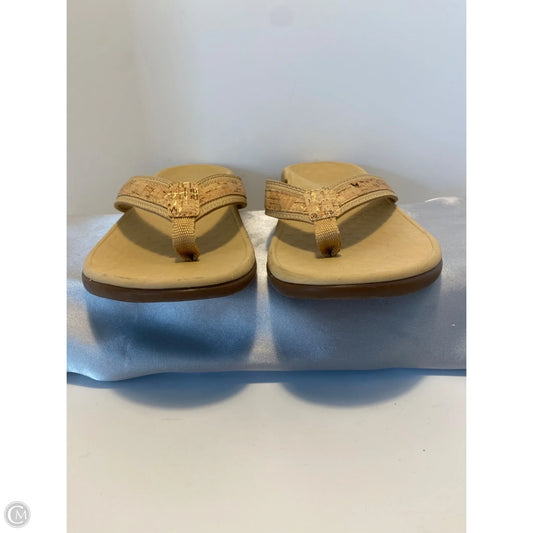 Sandals Flip Flops By Vionic In Beige, Size: 8
