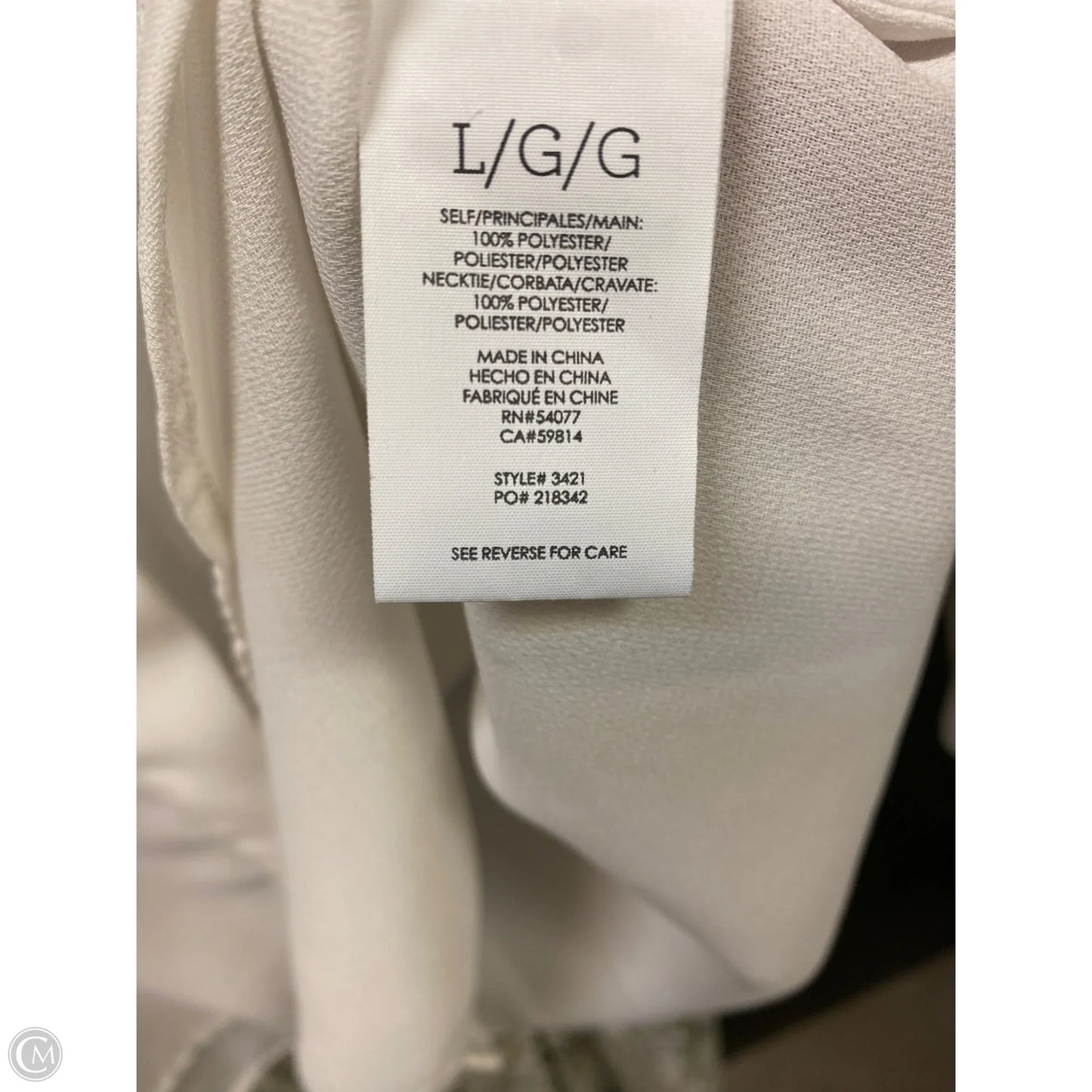 Top Long Sleeve By Cabi In White, Size: L