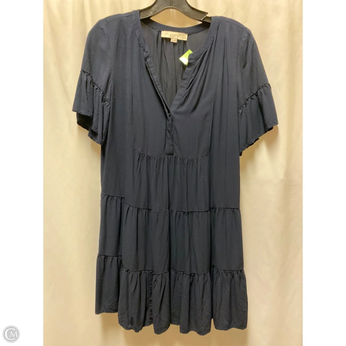 Dress Casual Midi By Loft In Navy, Size: Xsp