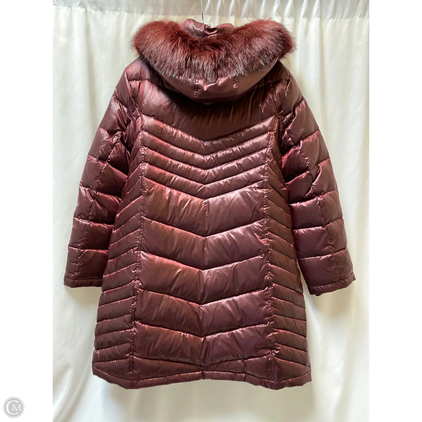 Coat Puffer & Quilted By Michael By Michael Kors In Maroon, Size: Xl