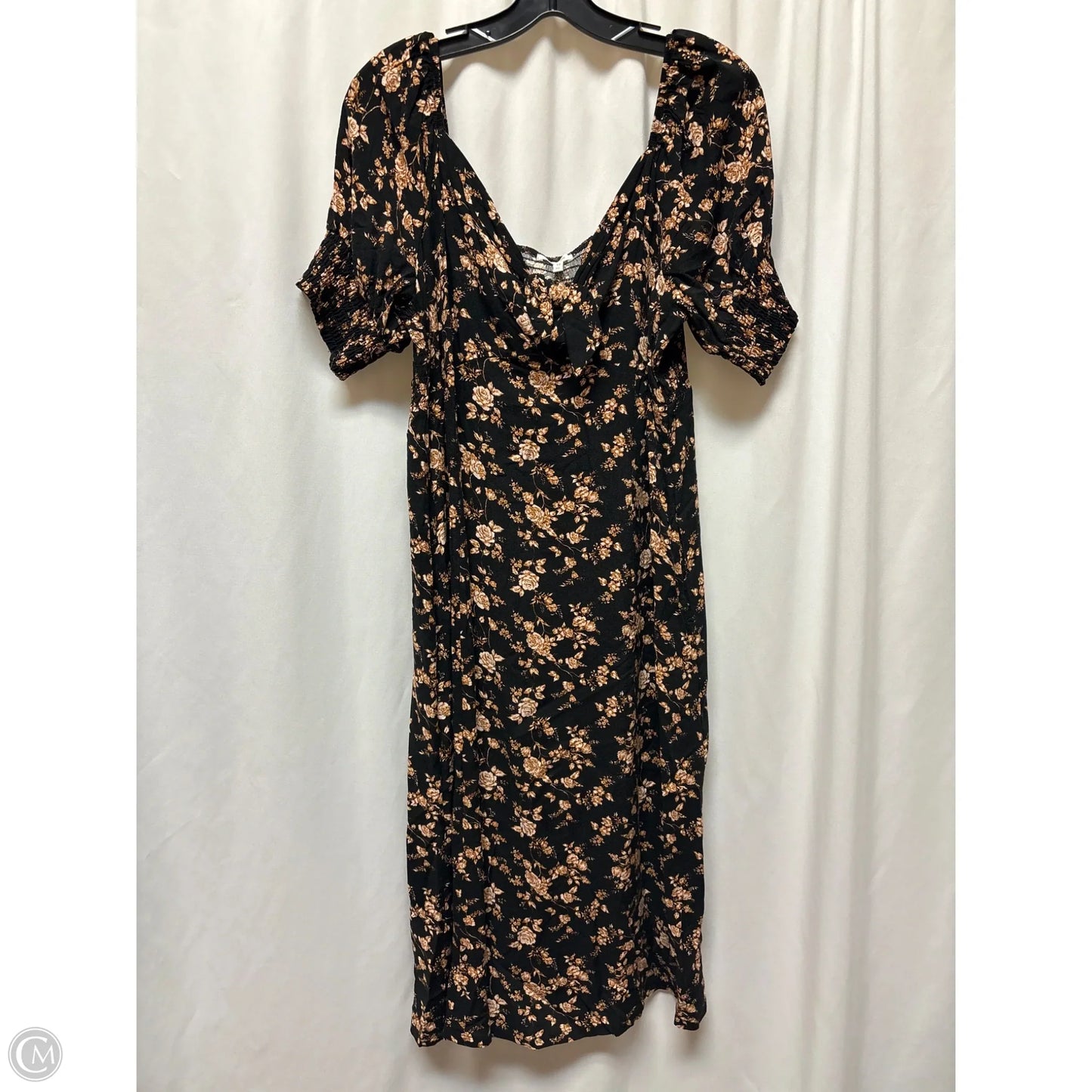 Dress Casual Midi By Maurices In Black, Size: Xl