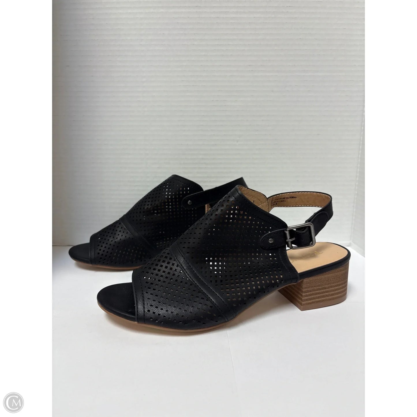 Sandals Heels Block By Restricted In Black, Size: 9