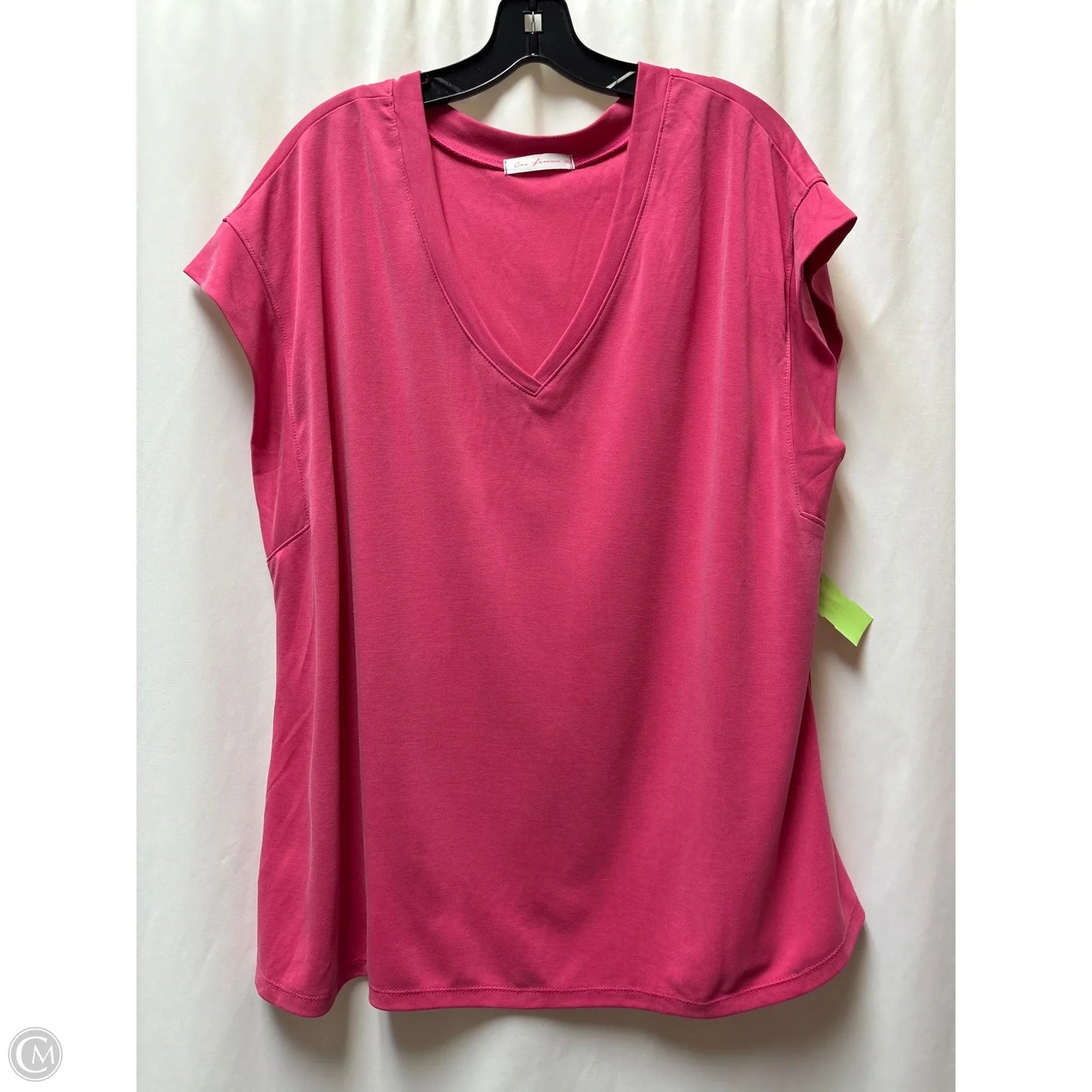 Top Short Sleeve By Ces Femme In Pink, Size: 1x