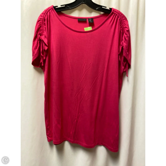 Top Short Sleeve By Tahari By Arthur Levine In Pink, Size: M