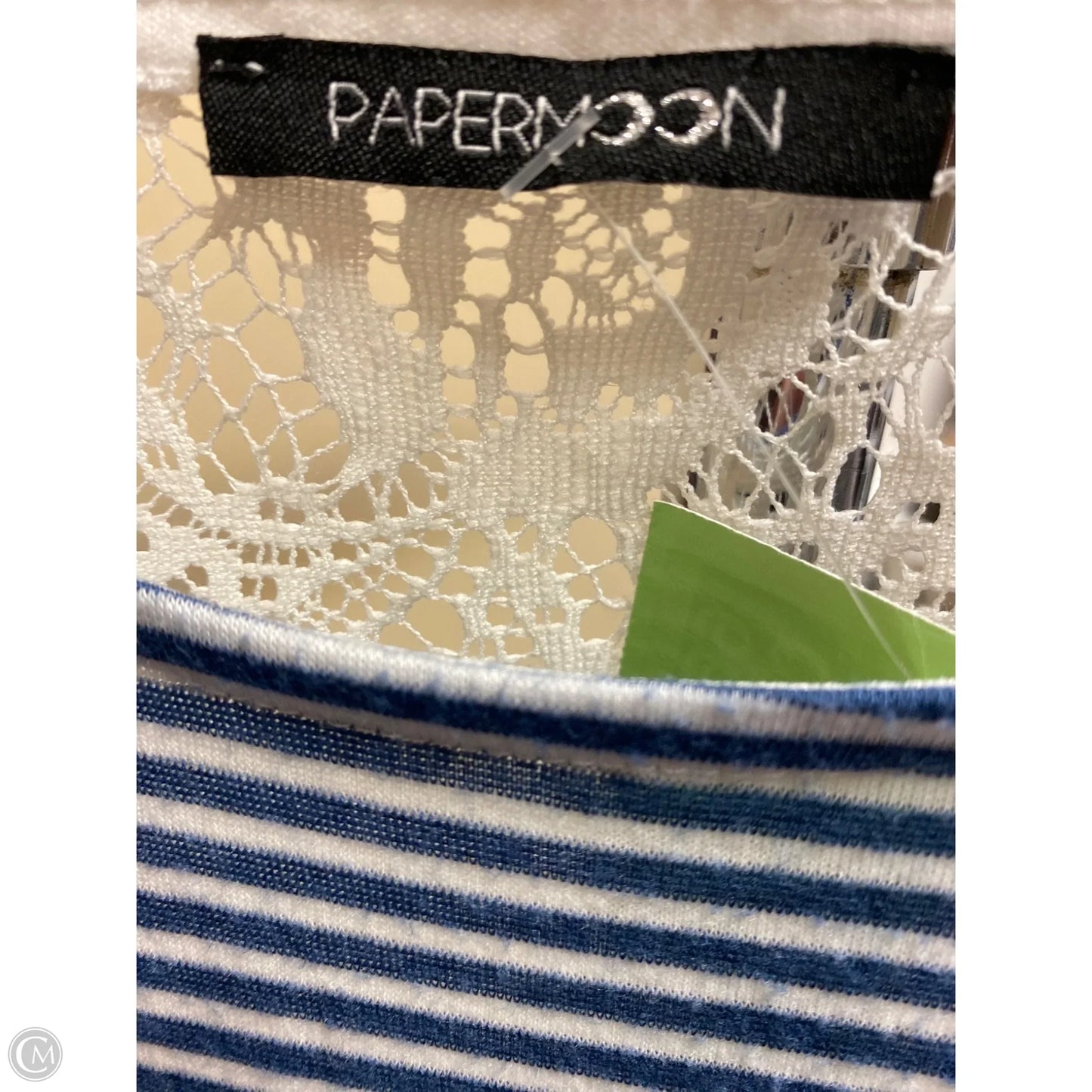 Top Short Sleeve By Papermoon In Blue, Size: S