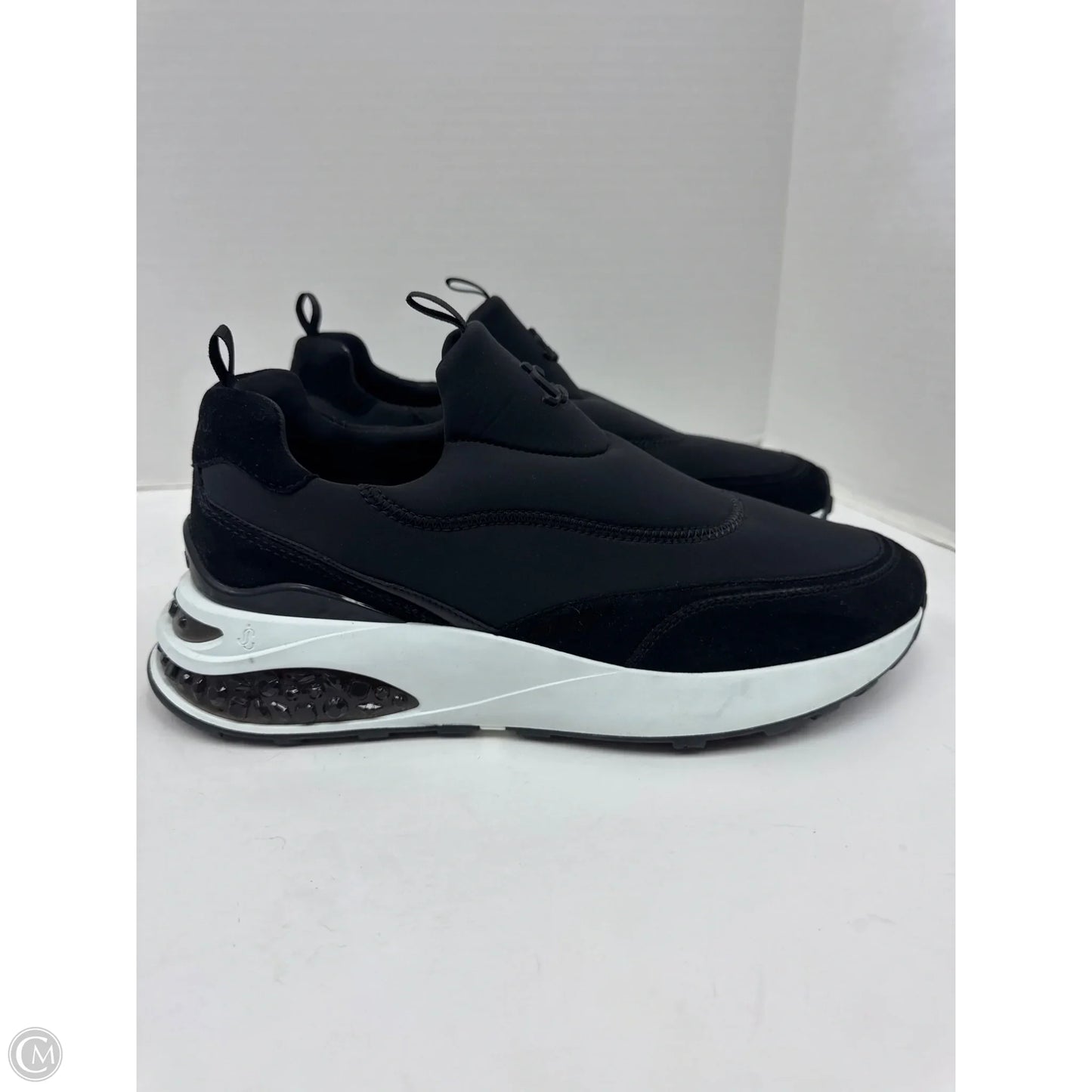 Shoes Luxury Designer By Jimmy Choo In Black White, Size: 41/ 10.5