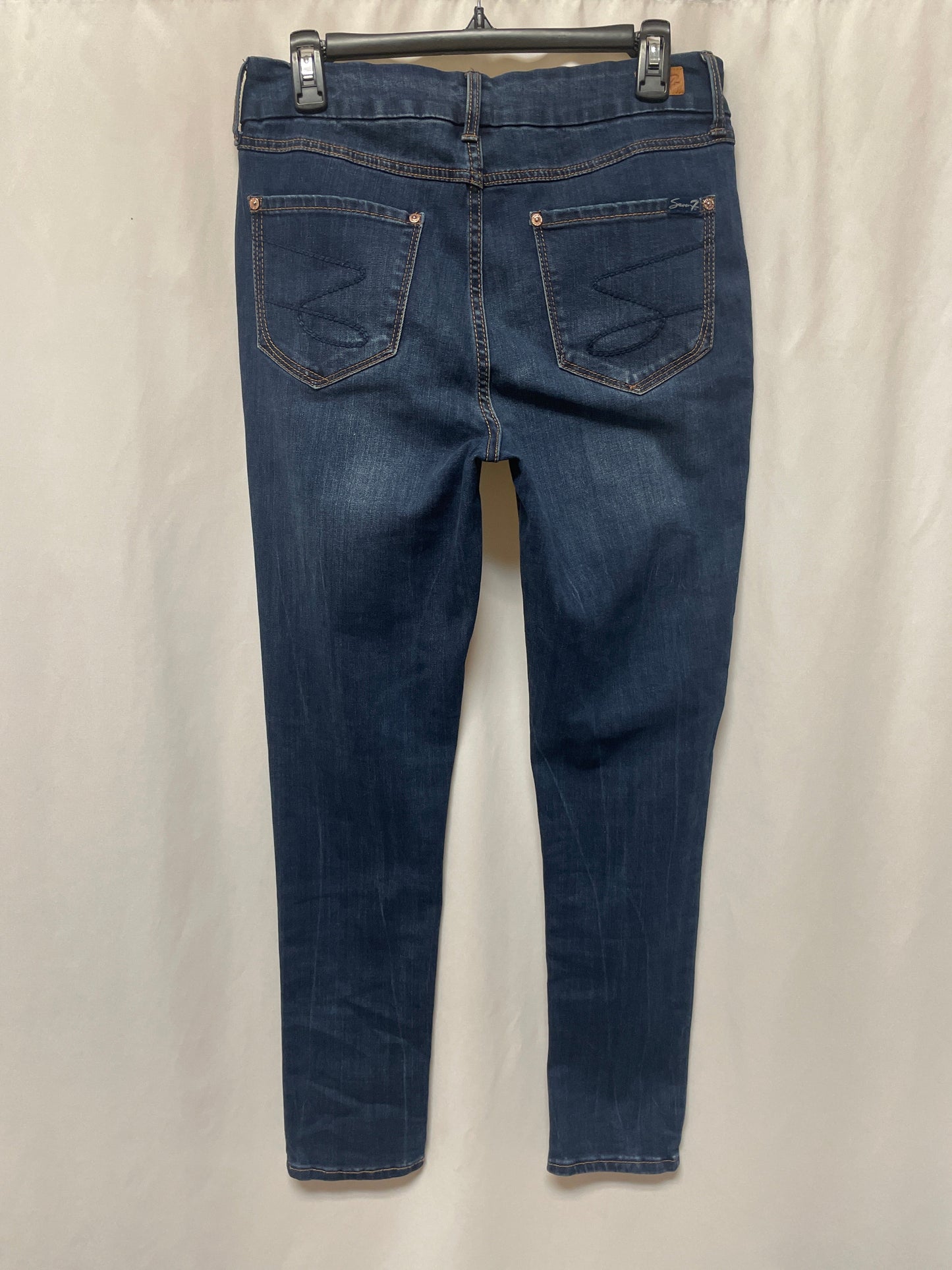 Jeans Skinny By Seven 7 In Blue Denim, Size: 8
