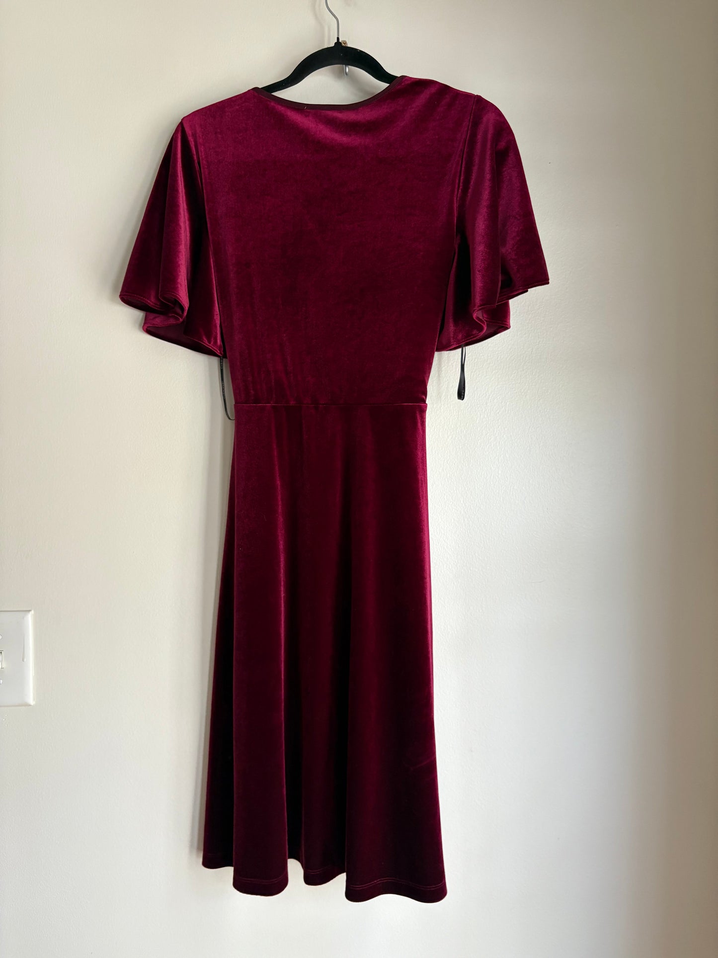 Dress Party Midi By Calvin Klein In Maroon, Size: S