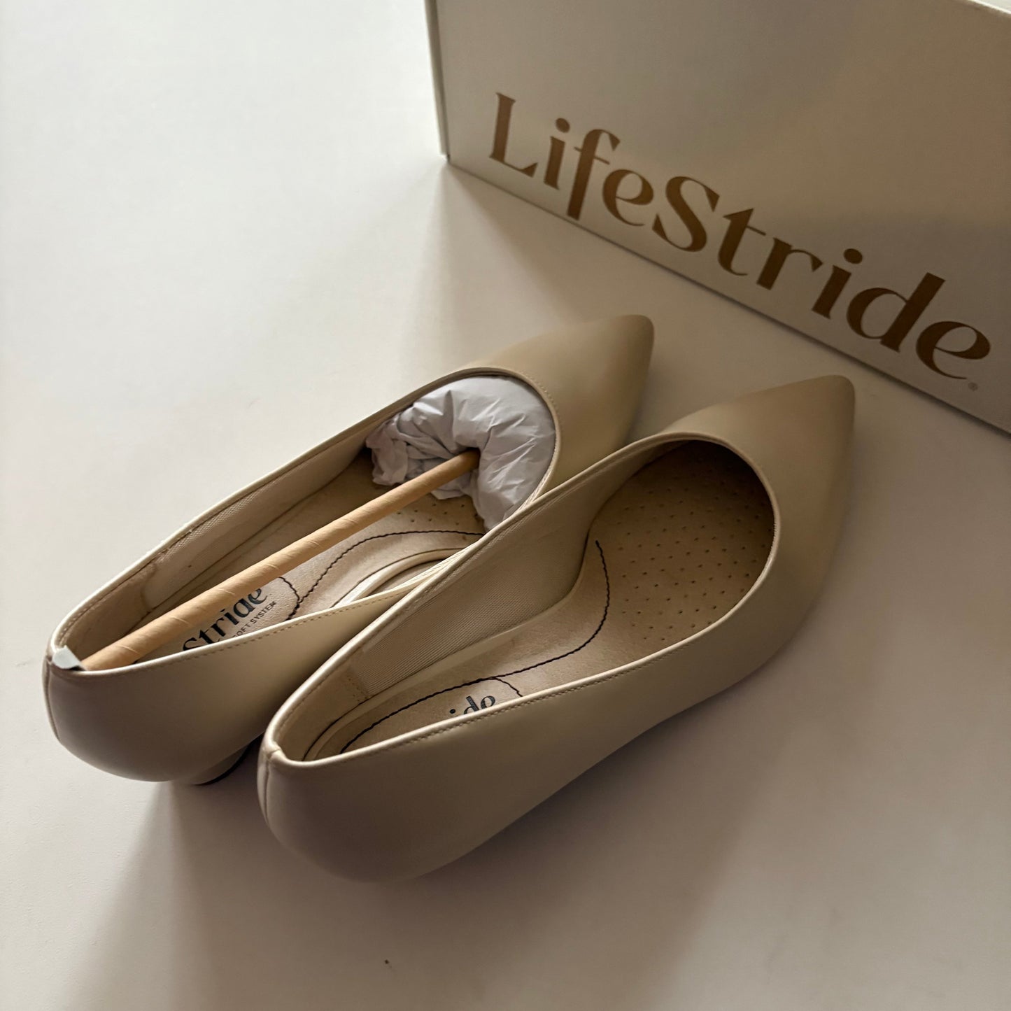 Shoes Heels Block By Life Stride In Cream, Size: 6.5