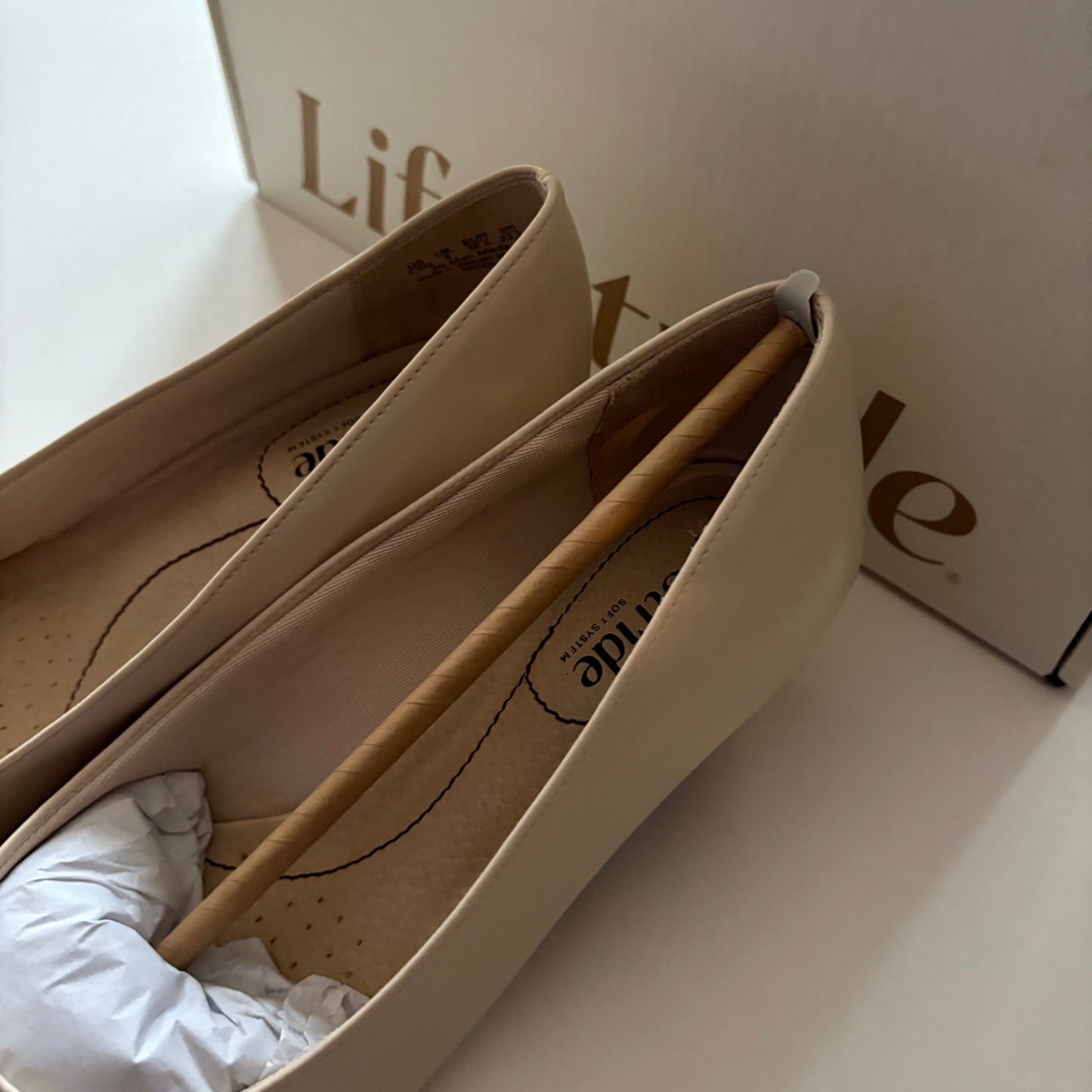 Shoes Heels Block By Life Stride In Cream, Size: 6.5