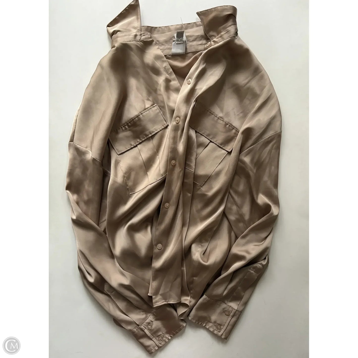 Blouse Long Sleeve By Worthington In Gold, Size: Xl