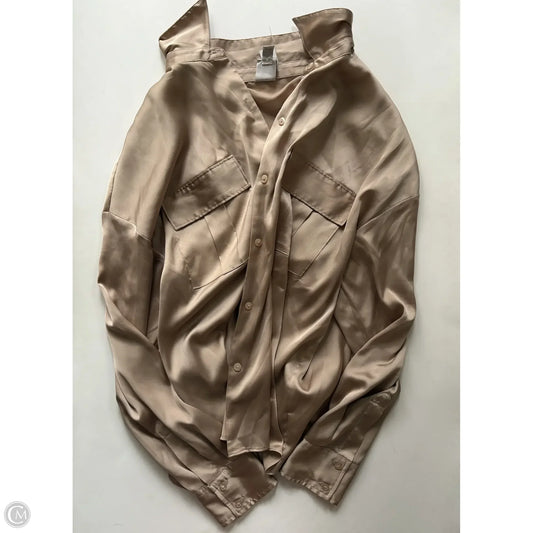 Blouse Long Sleeve By Worthington In Gold, Size: Xl