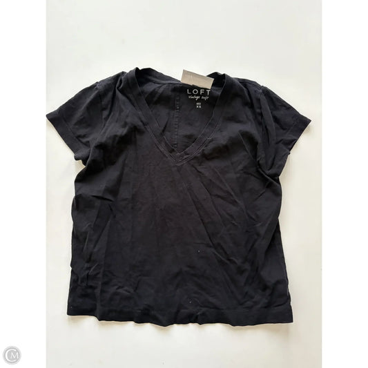 Top Short Sleeve By Loft In Black, Size: Xs