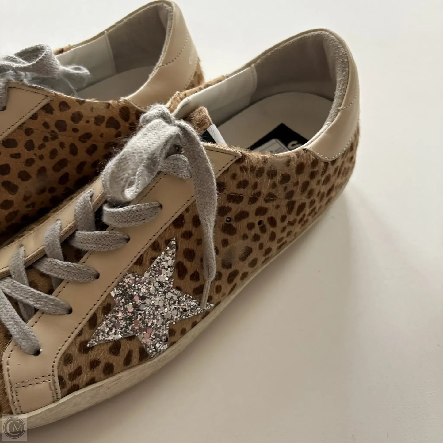 Shoes Luxury Designer By Golden Goose In Animal Print, Size: 9.5