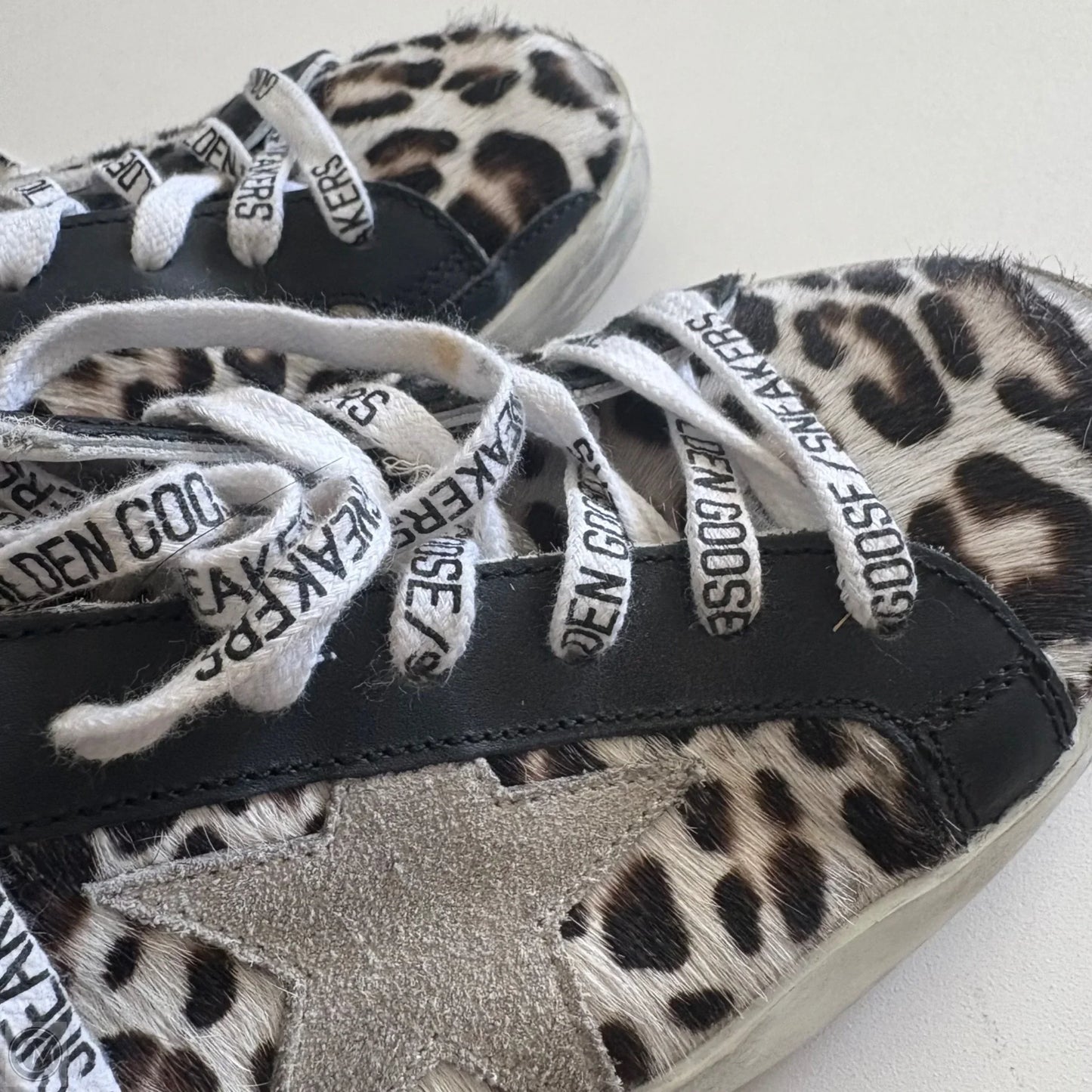 Shoes Luxury Designer By Golden Goose In Animal Print, Size: size 41