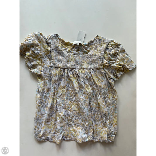 Top Short Sleeve By Lucky Brand In Floral Print, Size: S
