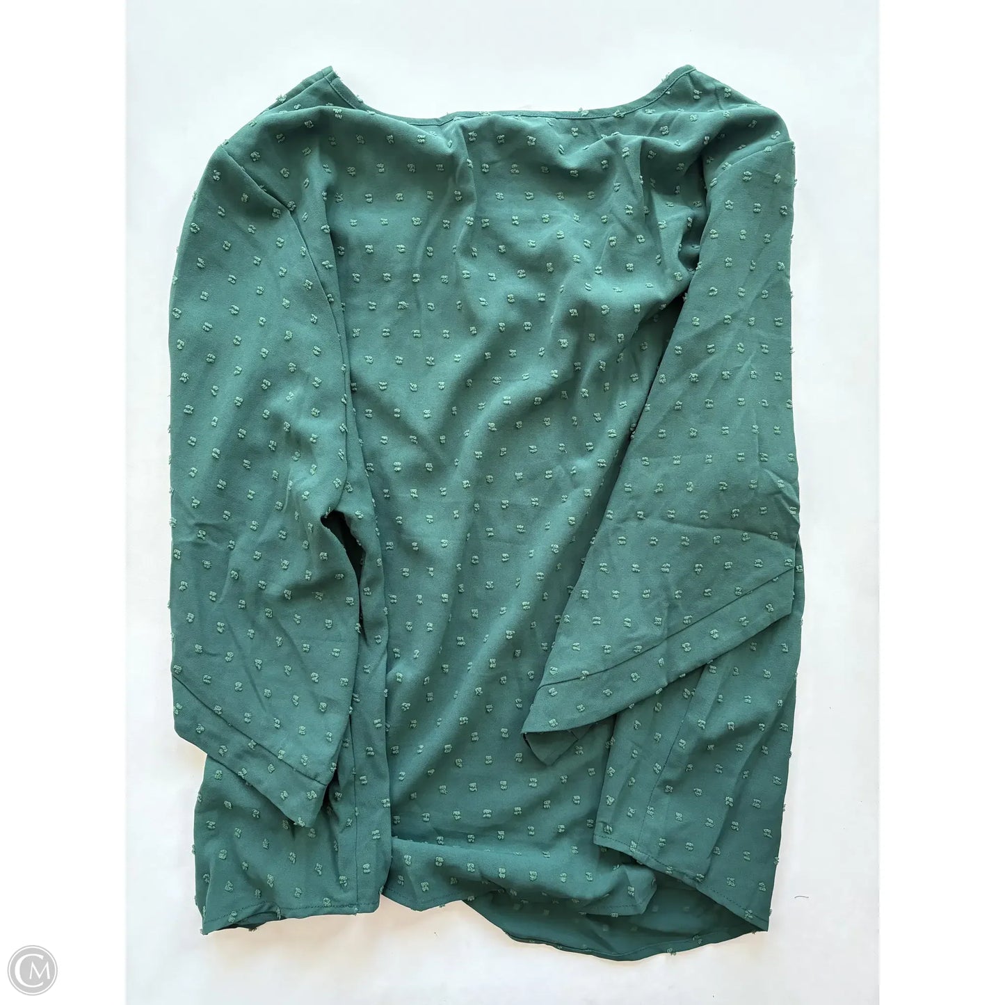 Blouse Long Sleeve By Bloomchic In Green, Size: 1x