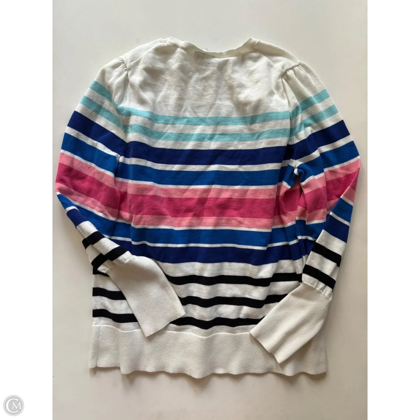 Sweater By Talbots In Striped Pattern, Size: L