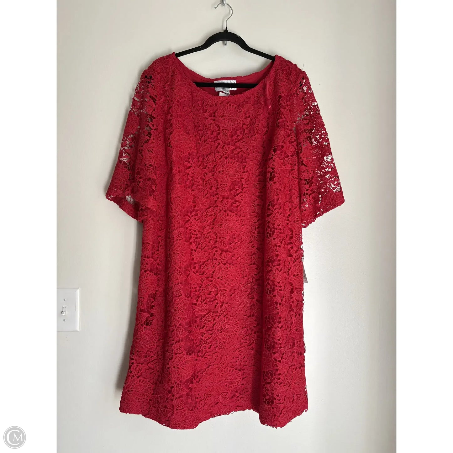 Dress Party Midi By Chelsea Suite In Red, Size: 3x