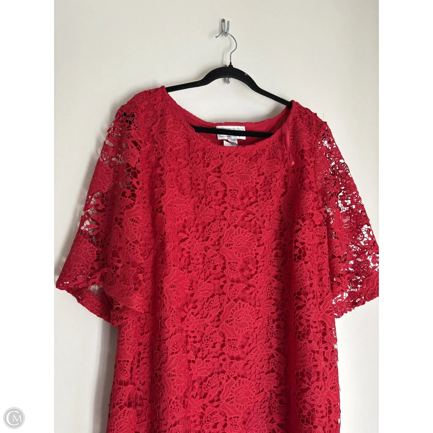 Dress Party Midi By Chelsea Suite In Red, Size: 3x